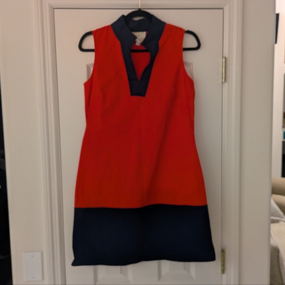 Sail to Sable Red and Navy Kelly Dress - Picture 5 of 5